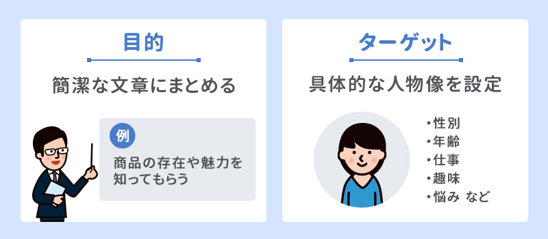 目的やターゲットを決める